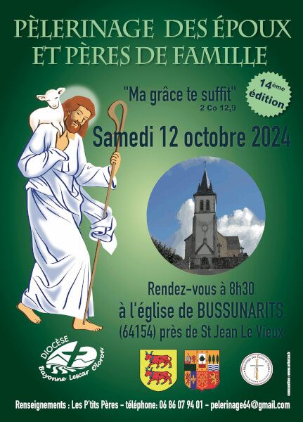 12 octobre : Pèlerinage des époux et des pères de famille – Bussunarits