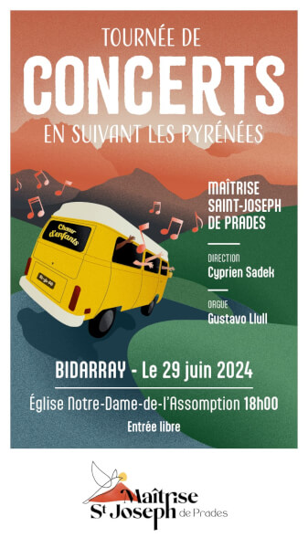29 juin : Concert de la Maîtrise Saint-Joseph de Prades à Bidarray