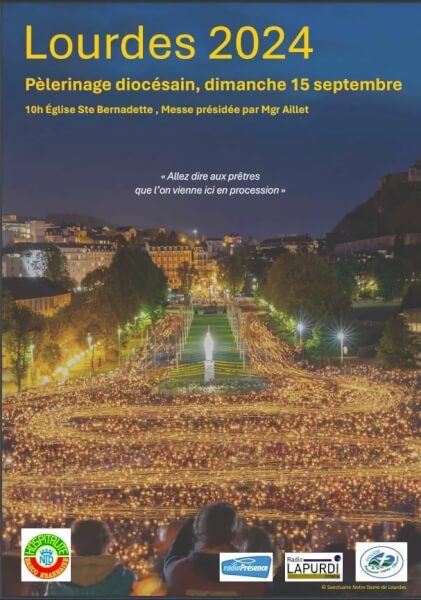 Du 13 au 16 septembre : pèlerinage de l’HBB à Lourdes